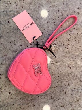 Juicy Couture Pink Heart Wristlet